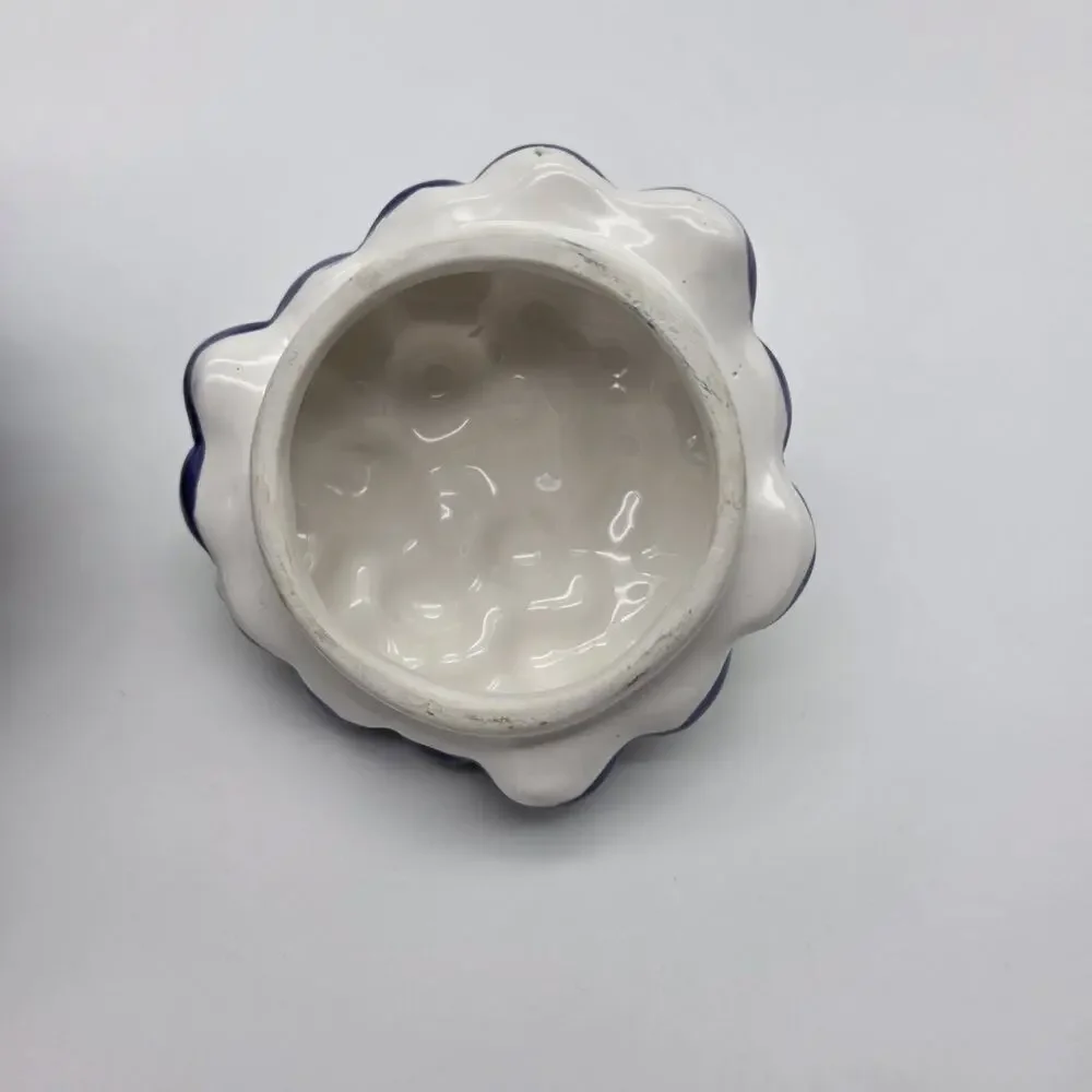 Purple Grape Cluster Ceramic Lidded Jar Cookie Candy Dish Kitchen Decor